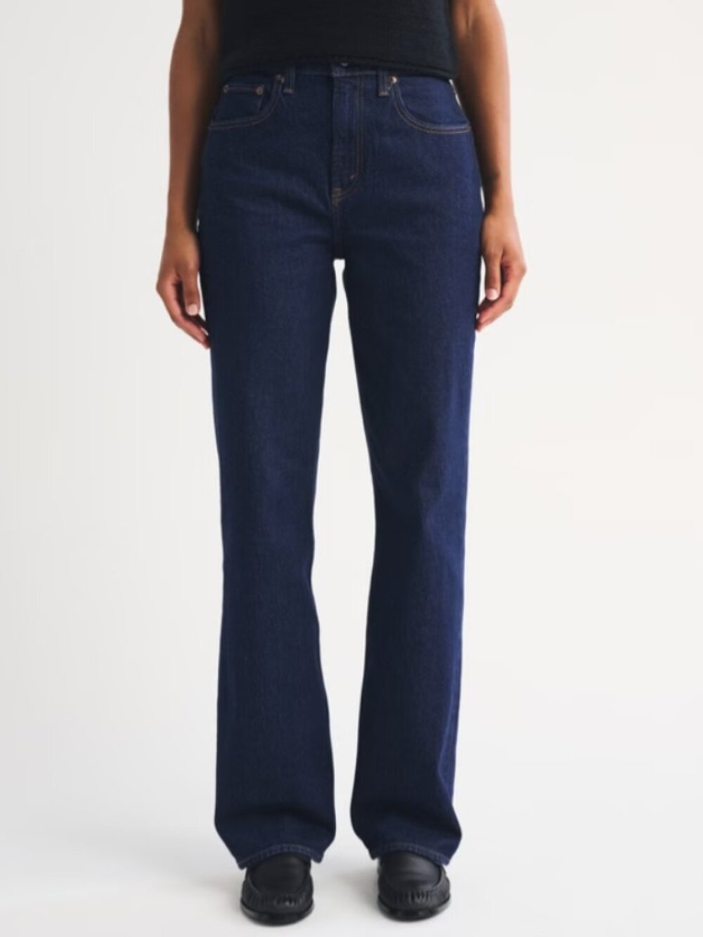 Abercrombie & Fitch Dark Indigo Straight-Leg Jeans